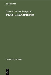 Abbildung von: PRO-legomena - De Gruyter Mouton