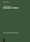 Cover: Degree Words - De Gruyter Mouton