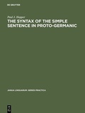 Cover: The Syntax of the Simple Sentence in Proto-Germanic - De Gruyter Mouton