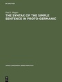 Cover: The Syntax of the Simple Sentence in Proto-Germanic - De Gruyter Mouton