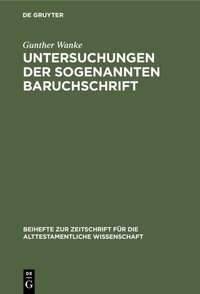Abbildung von: Untersuchungen der sogenannten Baruchschrift - De Gruyter