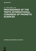 Cover: Proceedings of the Tenth International Congress of Phonetic Sciences - De Gruyter Mouton