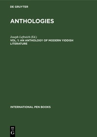 Abbildung von: An Anthology of Modern Yiddish Literature - De Gruyter Mouton