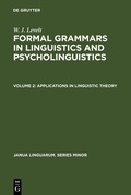 Bild: W. J. Levelt: Formal Grammars in Linguistics and Psycholinguistics / Applications in Linguistic Theory - De Gruyter Mouton