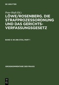 Cover: L&ouml;we/Rosenberg. Die Strafproze&szlig;ordnung und das Gerichtsverfassungsgesetz / &sect;&sect; 296-373a - De Gruyter
