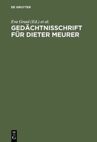 Abbildung von: Gedächtnisschrift für Dieter Meurer - De Gruyter