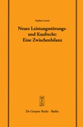 Cover: Neues Leistungsst&ouml;rungs- und Kaufrecht - De Gruyter
