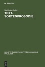 Cover: Textsortenprosodie - De Gruyter