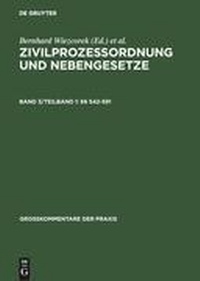 Abbildung von: Zivilprozessordnung und Nebengesetze / §§ 542-591 - De Gruyter