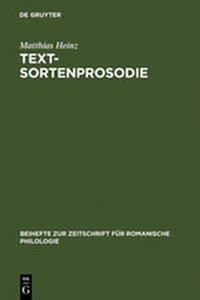 Enlarge image Cover: Textsortenprosodie - De Gruyter