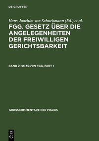 Abbildung von: §§ 35-70n FGG - De Gruyter