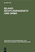 Cover: Bilanzrichtliniengesetz und GmbH - De Gruyter