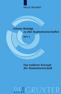 Abbildung von: Das tradierte Konzept der Staatswissenschaft - De Gruyter