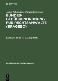 Abbildung von: §§ 83-130 (6.-12. Abschnitt) - De Gruyter