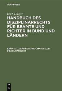 Abbildung von: Allgemeine Lehren. Materielles Disziplinarrecht - De Gruyter