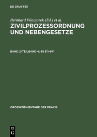 Abbildung von: §§ 511-541 - De Gruyter