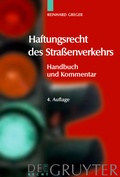 Cover: Haftungsrecht des Stra&szlig;enverkehrs - De Gruyter