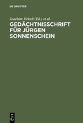 Abbildung von: Gedächtnisschrift für Jürgen Sonnenschein - De Gruyter