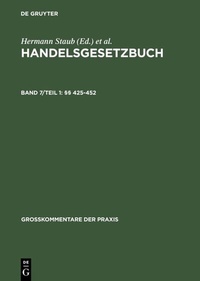 Abbildung von: §§ 425-452 - De Gruyter