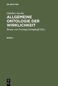 Cover: Allgemeine Ontologie der Wirklichkeit. Band 1 - De Gruyter