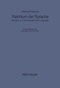 Abbildung von: Reichtum der Sprache - De Gruyter