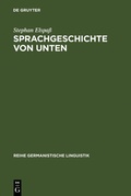 Cover: Sprachgeschichte von unten - De Gruyter