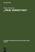 Cover: "True Versifying" - De Gruyter