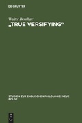 Cover: "True Versifying" - De Gruyter