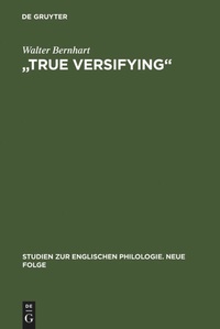 Enlarge image Cover: "True Versifying" - De Gruyter