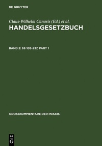 Abbildung von: §§ 105-237 - De Gruyter