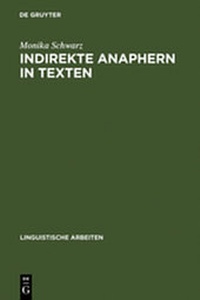 Abbildung von: Indirekte Anaphern in Texten - De Gruyter