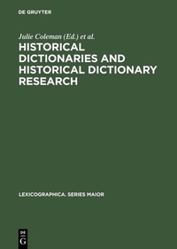 Abbildung von: Historical Dictionaries and Historical Dictionary Research - De Gruyter