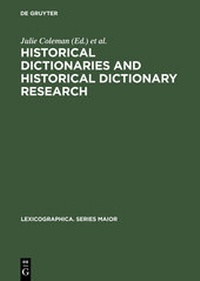 Abbildung von: Historical Dictionaries and Historical Dictionary Research - De Gruyter