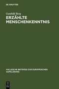 Cover: Erz&auml;hlte Menschenkenntnis - De Gruyter