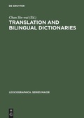 Cover: Translation and Bilingual Dictionaries - De Gruyter