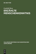 Cover: Erz&auml;hlte Menschenkenntnis - De Gruyter