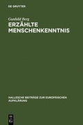 Cover: Erz&auml;hlte Menschenkenntnis - De Gruyter