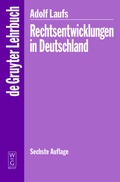 Cover: Rechtsentwicklungen in Deutschland - De Gruyter
