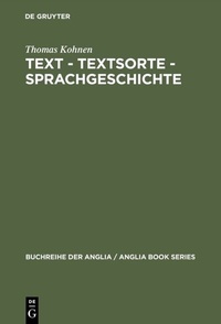Enlarge image Cover: Text - Textsorte - Sprachgeschichte - De Gruyter