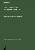 Abbildung von: Aktiengesetz / §§ 327a-328; 396-398 - De Gruyter