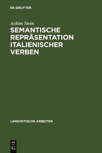 Abbildung von: Semantische Repräsentation italienischer Verben - De Gruyter