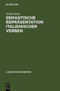 Abbildung von: Semantische Repräsentation italienischer Verben - De Gruyter