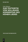 Cover: Zur Textkritik von Willirams Kommentar des Hohen Liedes - De Gruyter