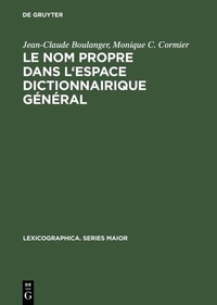 Abbildung von: Le nom propre dans l'espace dictionnairique général - De Gruyter