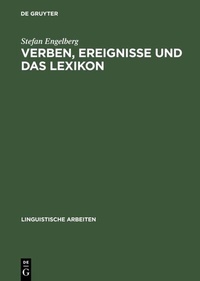 Abbildung von: Verben, Ereignisse und das Lexikon - De Gruyter