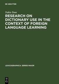 Abbildung von: Research on Dictionary Use in the Context of Foreign Language Learning - De Gruyter
