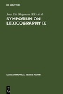 Cover: Symposium on Lexicography IX - De Gruyter