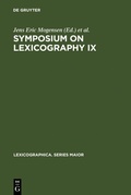 Cover: Symposium on Lexicography IX - De Gruyter