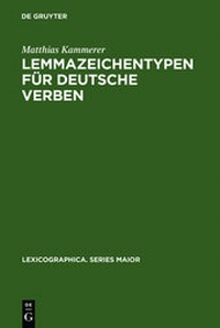 Abbildung von: Lemmazeichentypen für deutsche Verben - De Gruyter