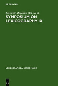 Abbildung von: Symposium on Lexicography IX - De Gruyter